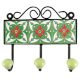 Forest Green Ceramic Floral Tile Hook Online
